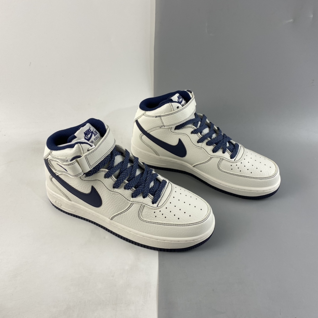 P260  NIKE Air Force 1’07 Mid 深蓝米色满天星 空军一号3M反光中帮休闲板鞋 MU3603-202