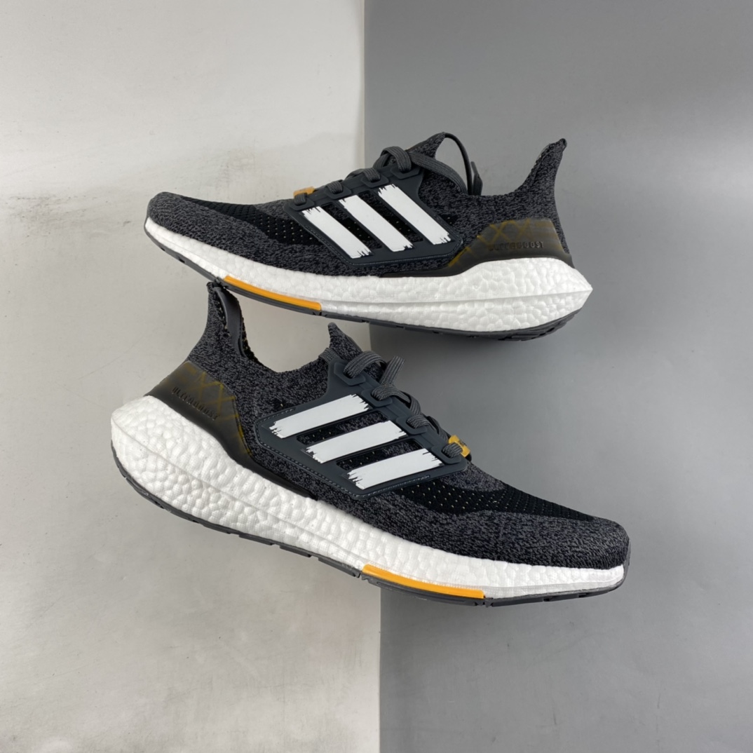 P220  Adidas UltraBoost 21 加厚爆米花袜套式针织鞋面休闲运动慢跑鞋GW5838