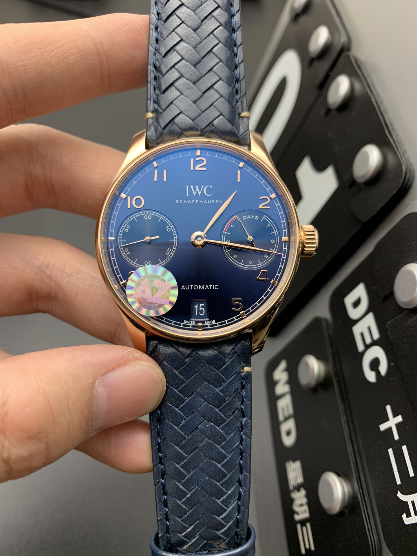 IWC AZ 玫瑰金蓝葡七