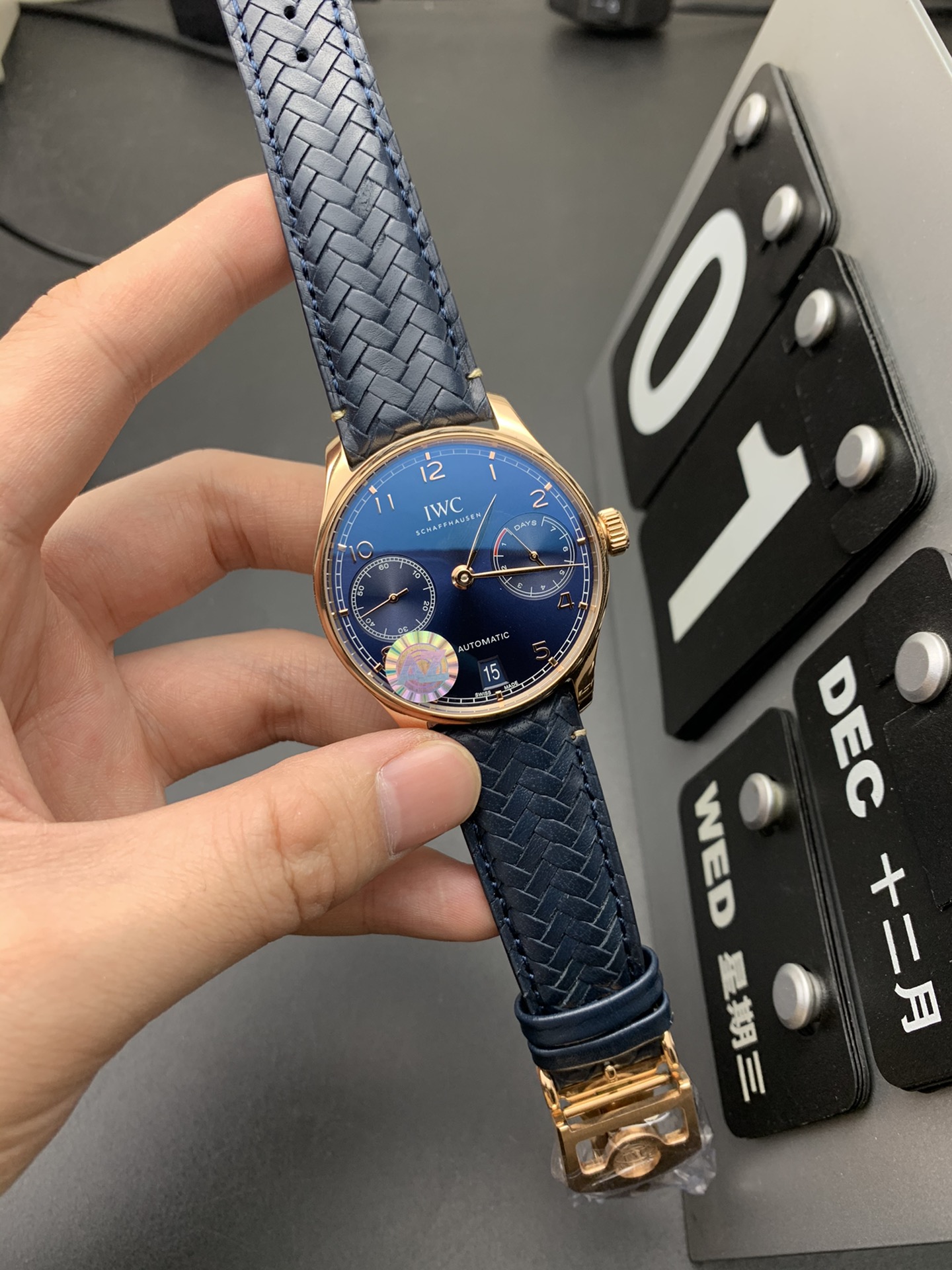 IWC AZ 玫瑰金蓝葡七