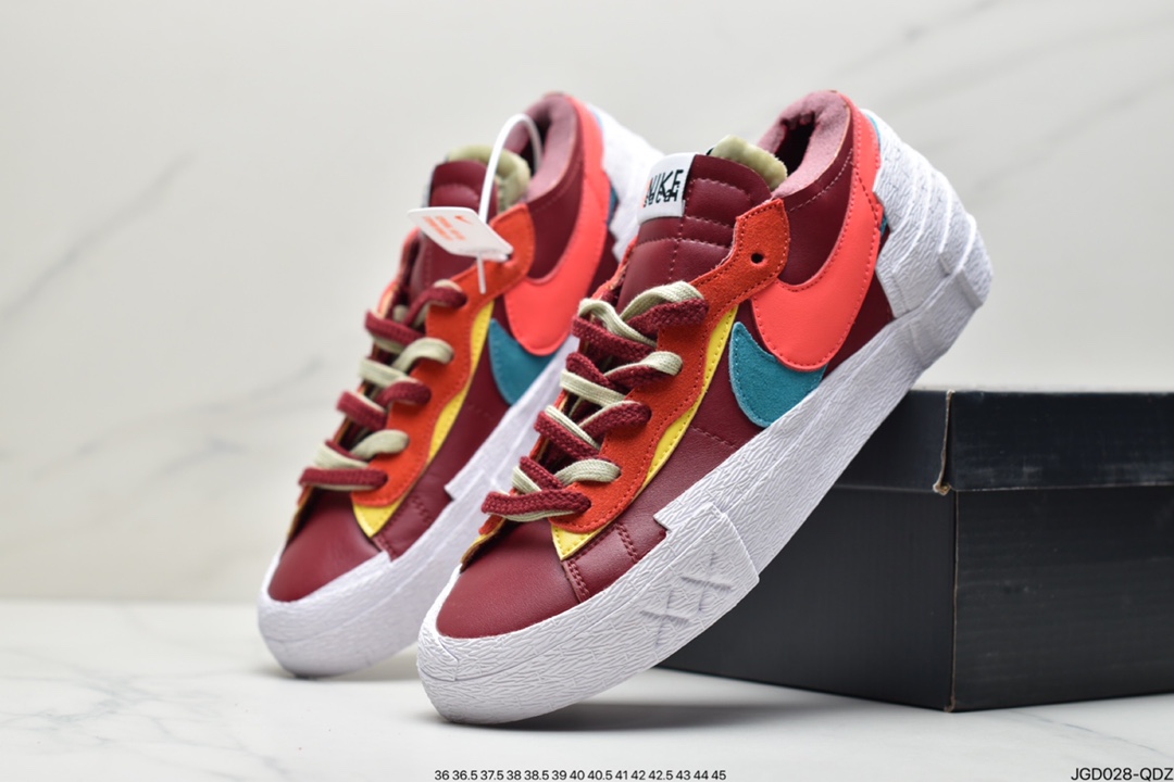 180 联名日式解构美学品牌SACAI x Nike Blazer Low 重叠设计前卫开拓者低帮百搭板鞋 DM7901