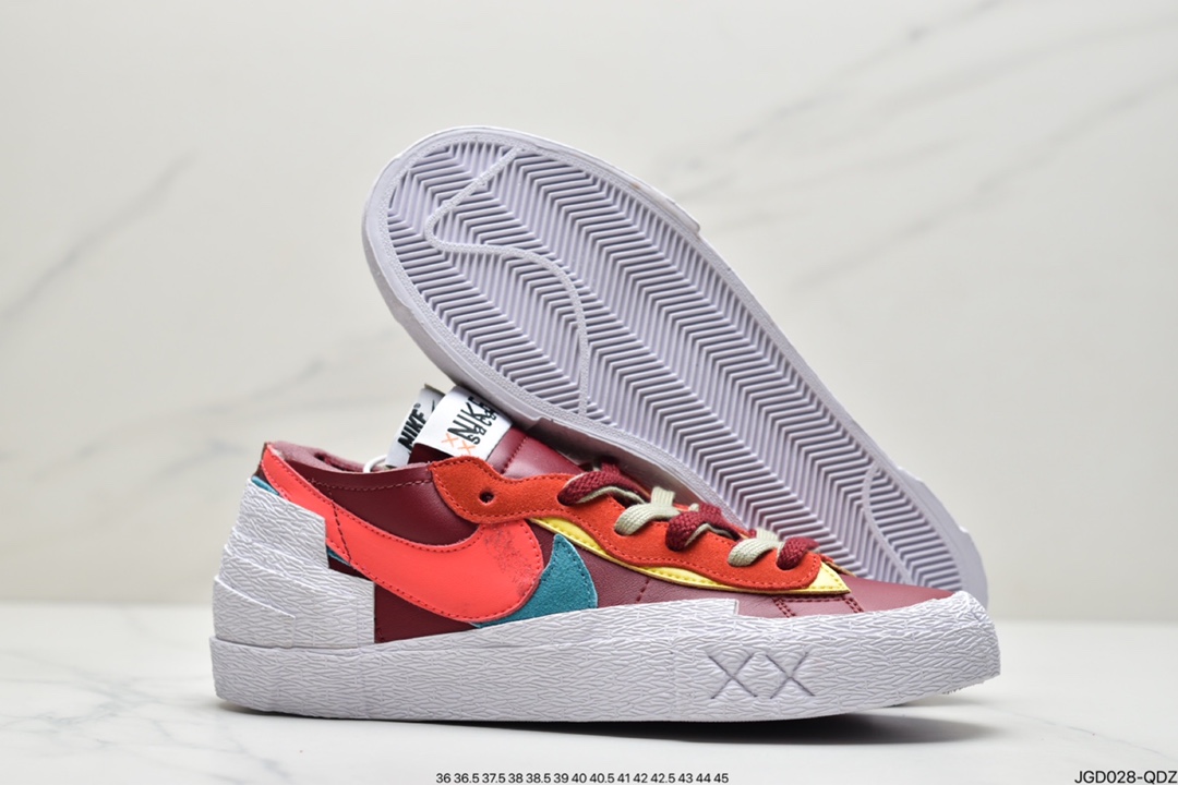 180 联名日式解构美学品牌SACAI x Nike Blazer Low 重叠设计前卫开拓者低帮百搭板鞋 DM7901