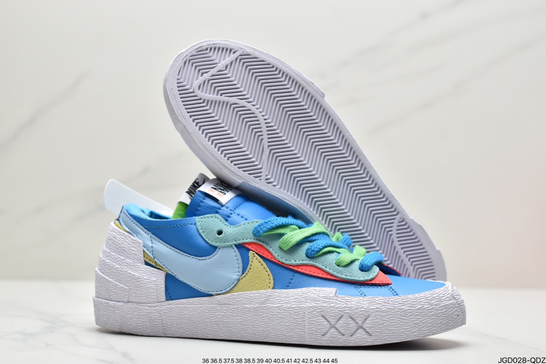 180 联名日式解构美学品牌SACAI x Nike Blazer Low 重叠设计前卫开拓者低帮百搭板鞋 DM7901