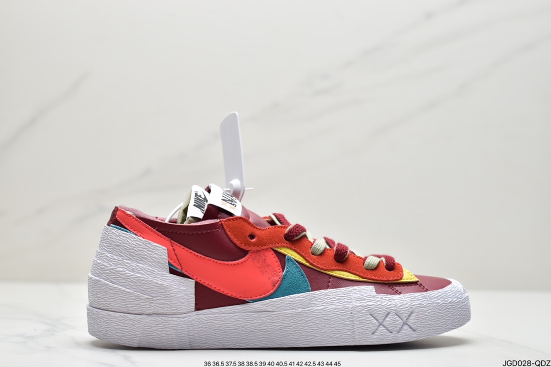 180 联名日式解构美学品牌SACAI x Nike Blazer Low 重叠设计前卫开拓者低帮百搭板鞋 DM7901