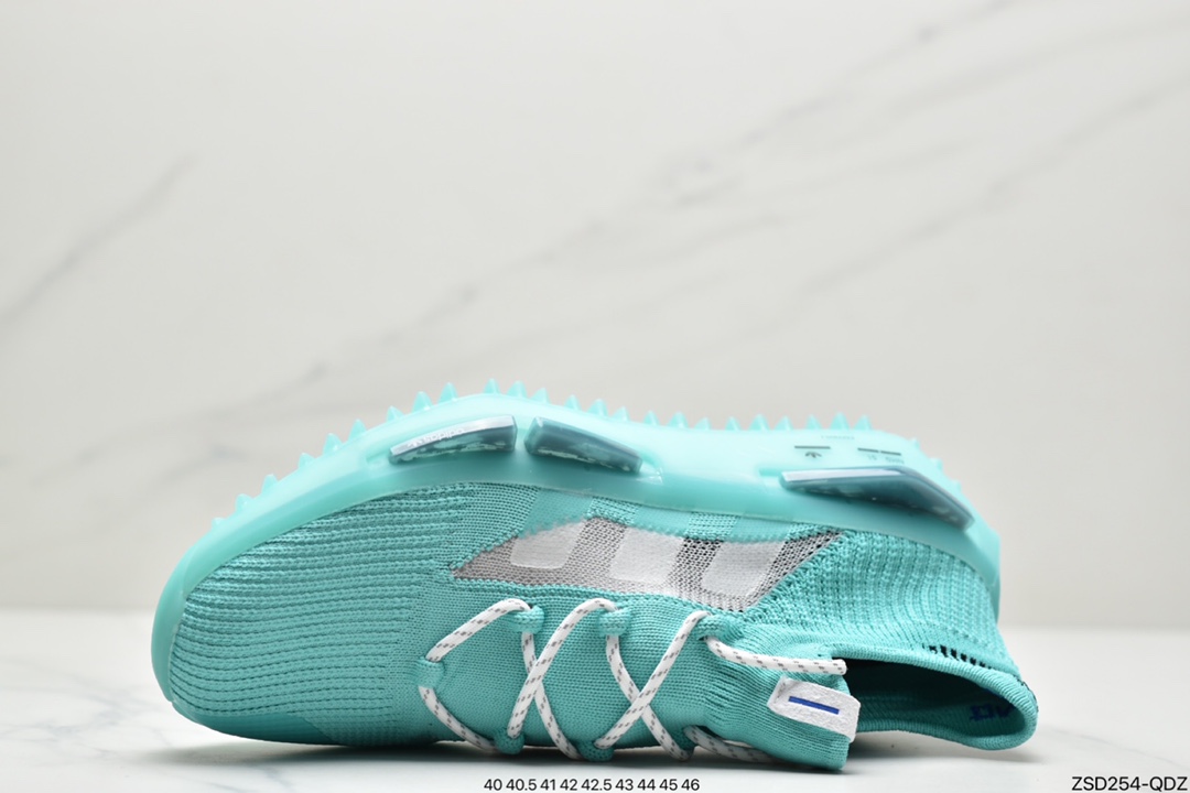 320 菲董上脚 Adidas 阿迪 NMD S_1 Edition ”Cloud White” S_1系列 袜套式运动休闲跑步鞋 GZ7900