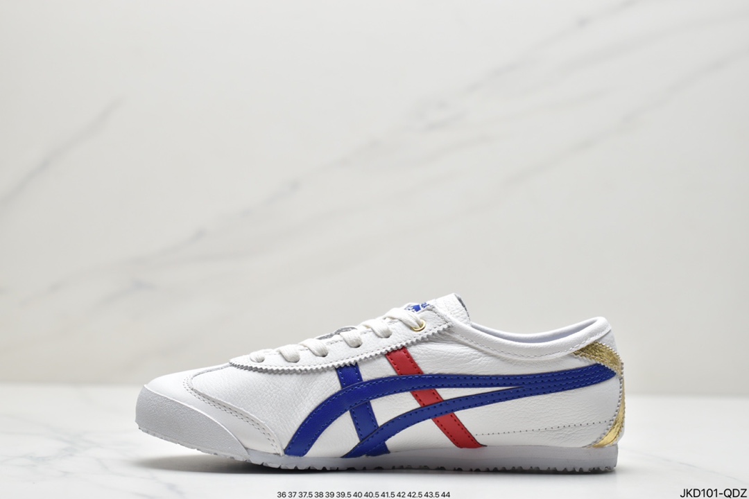 160 日产经典老牌-鬼塚虎/Onitsuka Tiger Mexico 66 跑鞋“皮革白白灰黑”1183B815