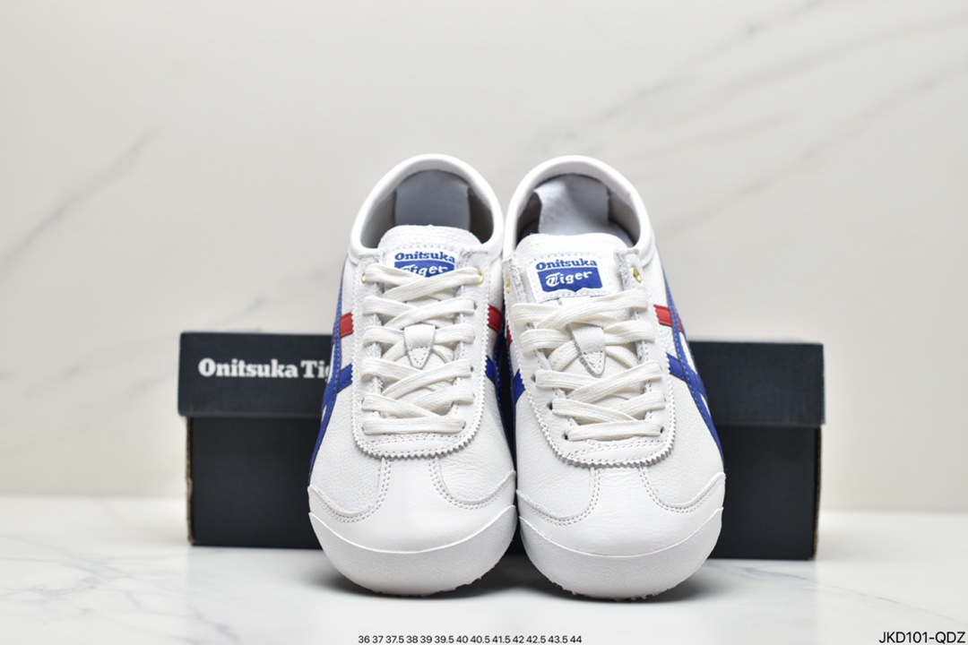 160 日产经典老牌-鬼塚虎/Onitsuka Tiger Mexico 66 跑鞋“皮革白白灰黑”1183B815