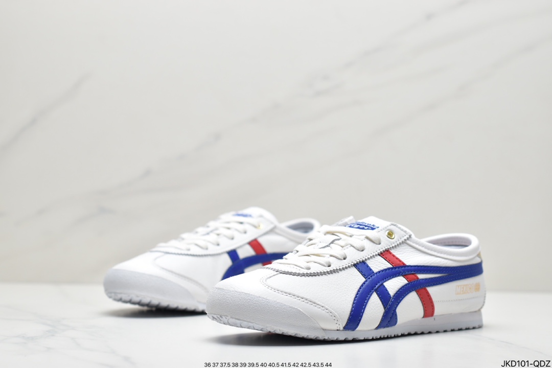 160 日产经典老牌-鬼塚虎/Onitsuka Tiger Mexico 66 跑鞋“皮革白白灰黑”1183B815
