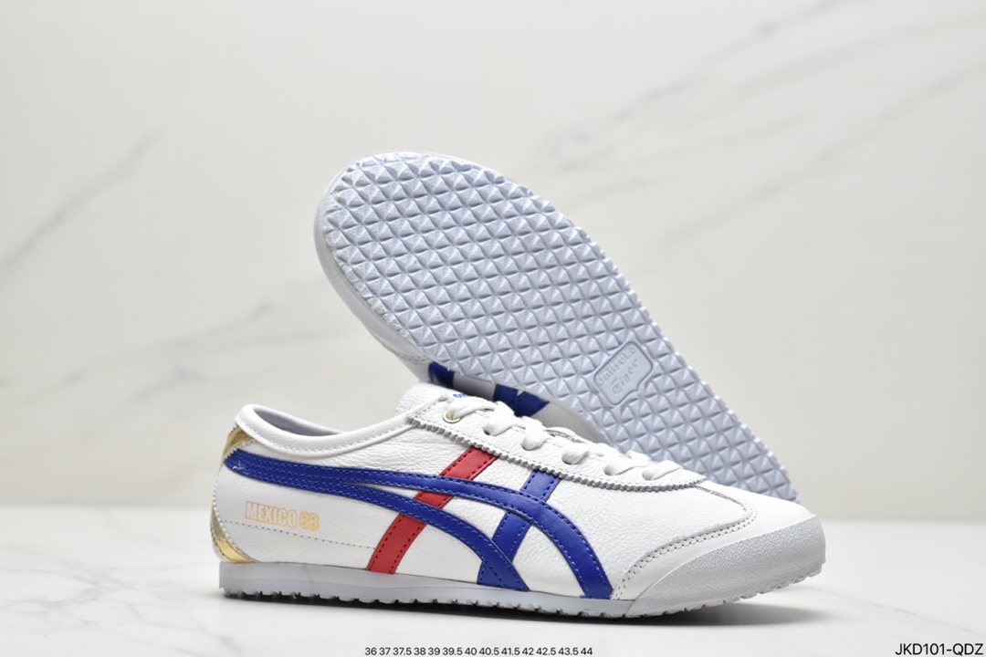 160 日产经典老牌-鬼塚虎/Onitsuka Tiger Mexico 66 跑鞋“皮革白白灰黑”1183B815