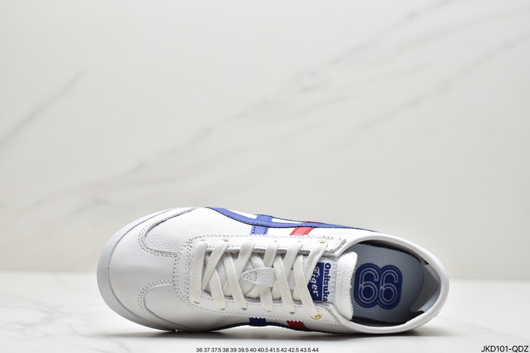 160 日产经典老牌-鬼塚虎/Onitsuka Tiger Mexico 66 跑鞋“皮革白白灰黑”1183B815