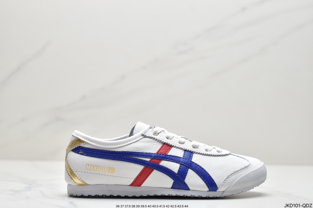 160 日产经典老牌-鬼塚虎/Onitsuka Tiger Mexico 66 跑鞋“皮革白白灰黑”1183B815