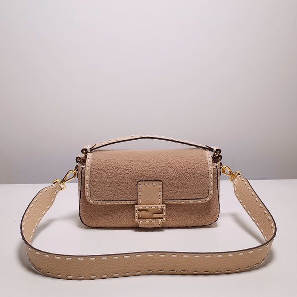 Fendi Bags Handbags Gold Pink Red Sheepskin Baguette