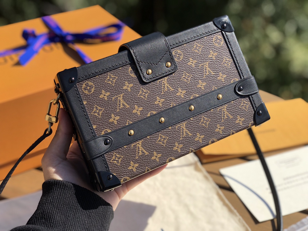 非市场普通货 进口皮料半钢五金 m44199尺寸20-12.5-5cm 【做旧金扣】LV 非市场普通货 