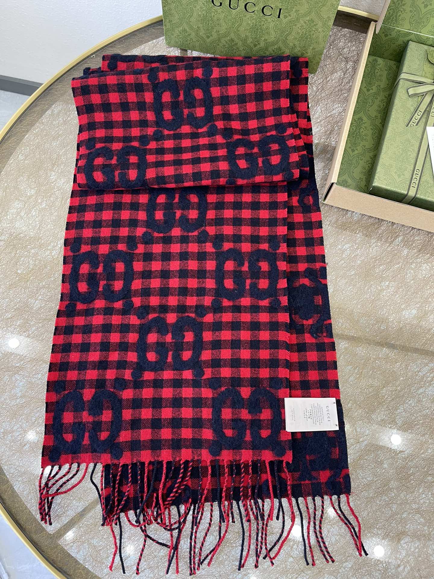 GUCCI古驰2021大G提花新款围巾644365