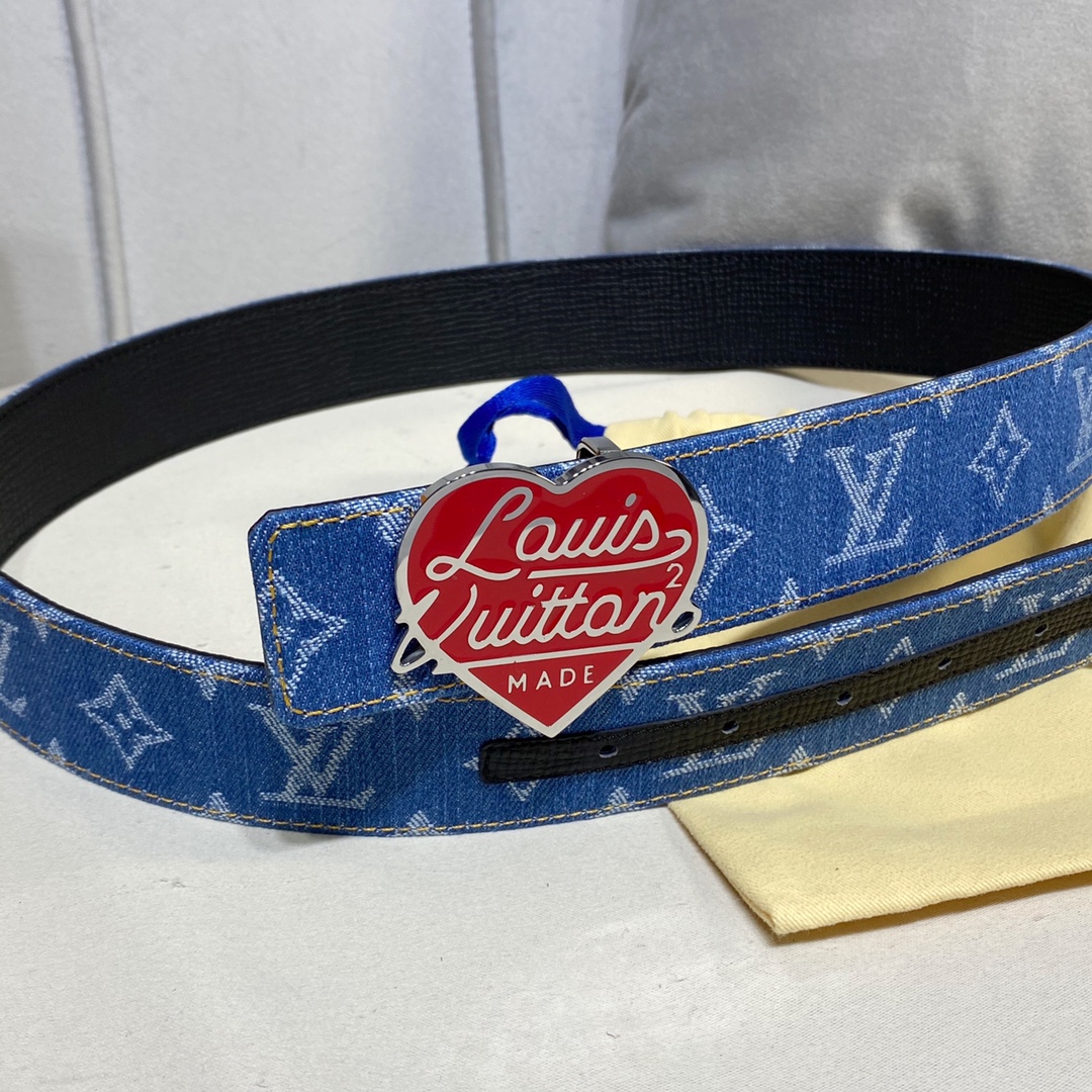 Found Replica
 Louis Vuitton Belts Calfskin Cowhide Denim Spring Collection