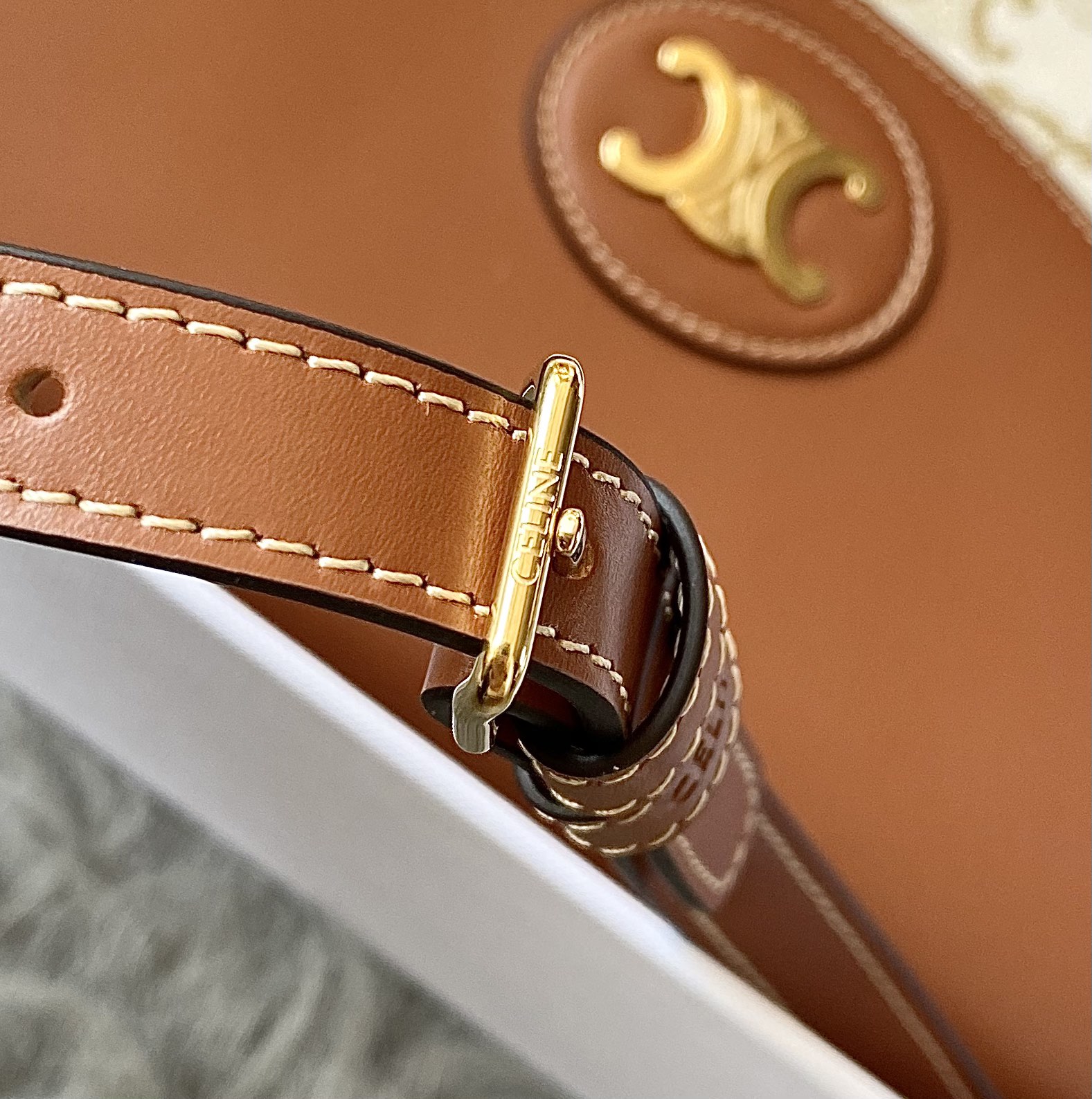 CELINE TRIOMPHE CANVAS 马鞍邮差包 199106白花