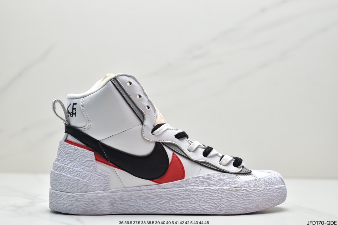 170 SACAI联名 x Nike Blazer重叠 设计前卫 开拓者 低帮 板鞋 BV0072