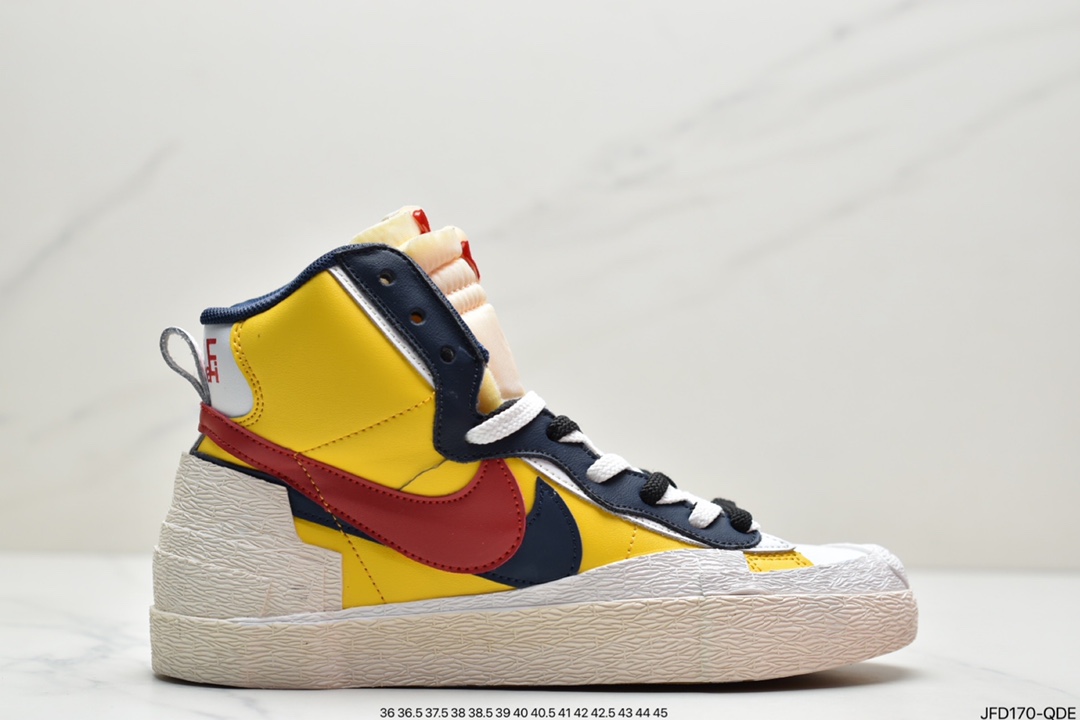170 SACAI联名 x Nike Blazer重叠 设计前卫 开拓者 低帮 板鞋 BV0072