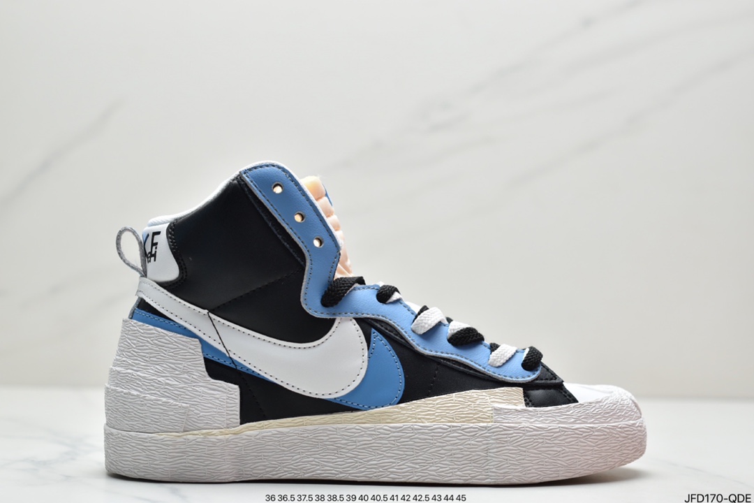 170 SACAI联名 x Nike Blazer重叠 设计前卫 开拓者 低帮 板鞋 BV0072