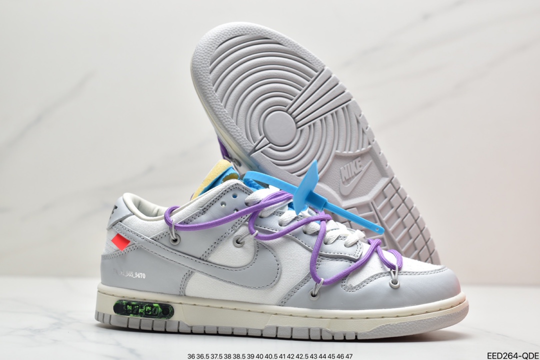 370 Off-White x Nike Dunk Low NO.3白鞋带蓝扣DM1602-125