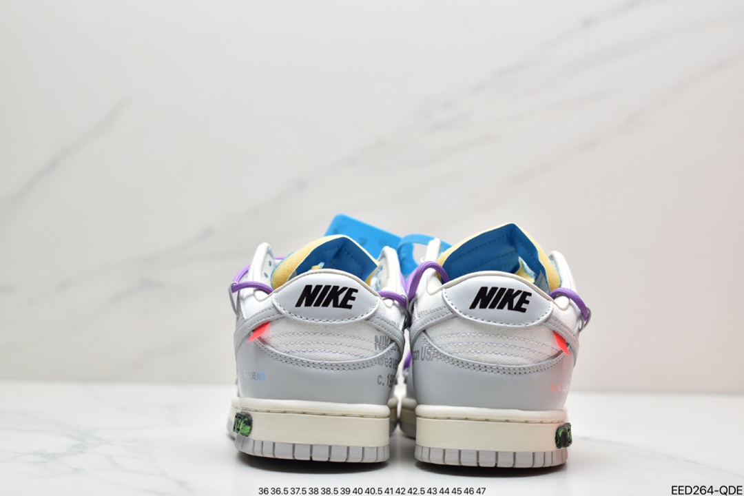 370 Off-White x Nike Dunk Low NO.3白鞋带蓝扣DM1602-125