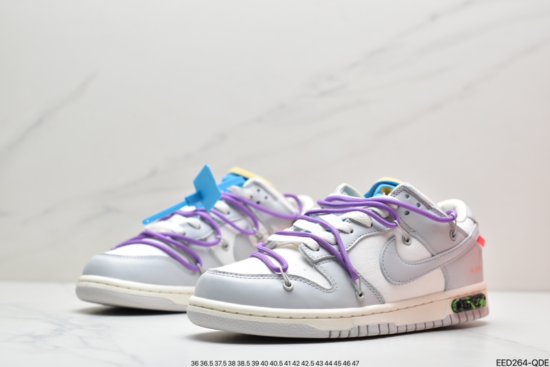 370 Off-White x Nike Dunk Low NO.3白鞋带蓝扣DM1602-125