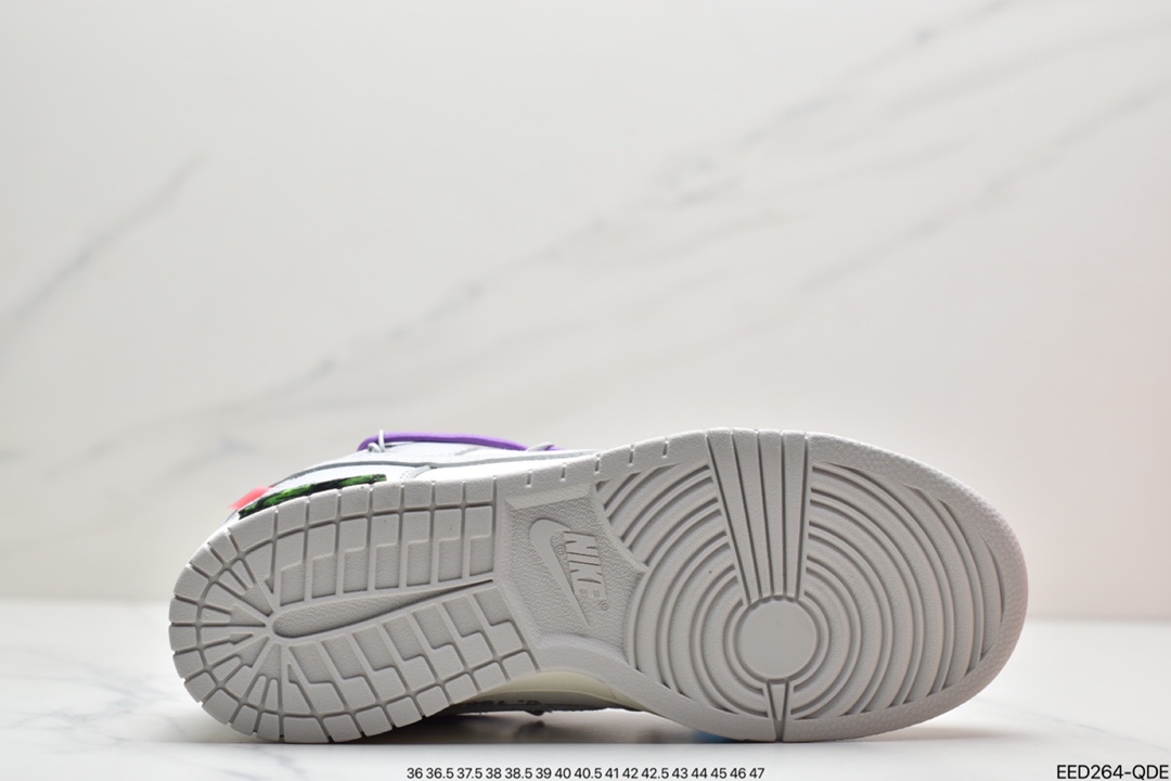 370 Off-White x Nike Dunk Low NO.3白鞋带蓝扣DM1602-125