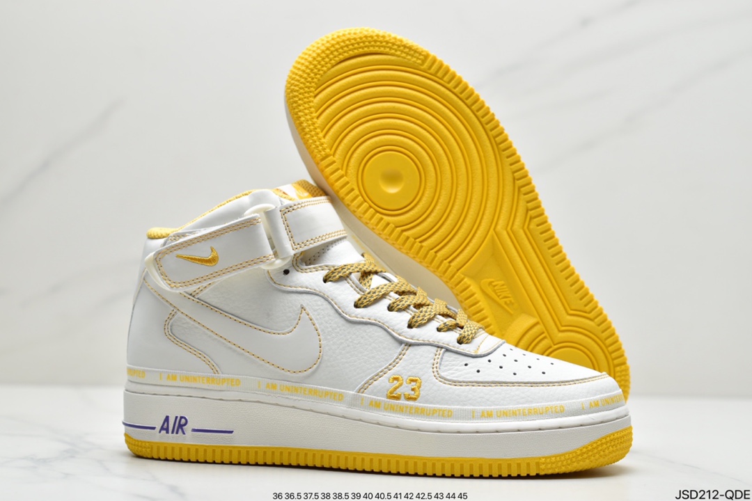 200 耐克Uninterrupted x NIKE Air Forece 1 ”MORE THAN” “米黄签名涂鸦”空军一号满天星高帮板鞋 DW8802-609