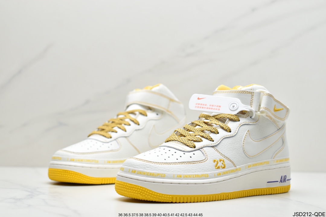 200 耐克Uninterrupted x NIKE Air Forece 1 ”MORE THAN” “米黄签名涂鸦”空军一号满天星高帮板鞋 DW8802-609