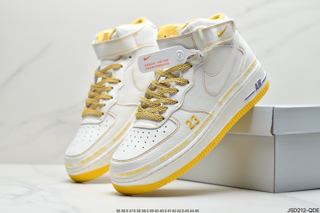 200 耐克Uninterrupted x NIKE Air Forece 1 ”MORE THAN” “米黄签名涂鸦”空军一号满天星高帮板鞋 DW8802-609