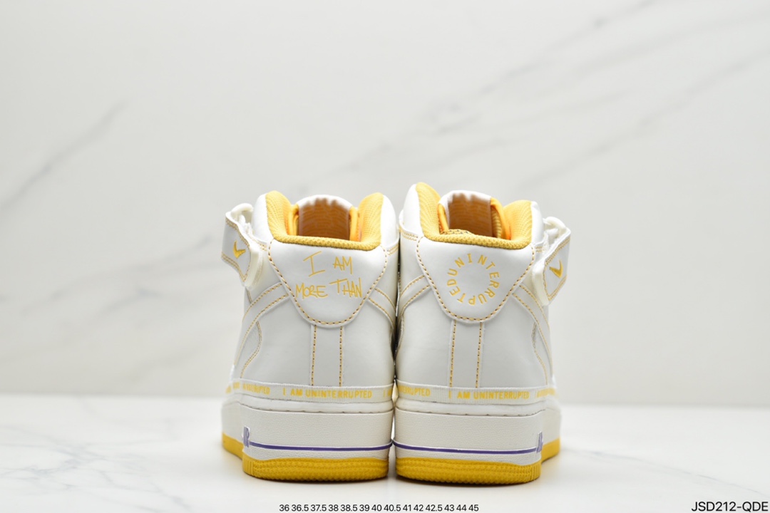 200 耐克Uninterrupted x NIKE Air Forece 1 ”MORE THAN” “米黄签名涂鸦”空军一号满天星高帮板鞋 DW8802-609