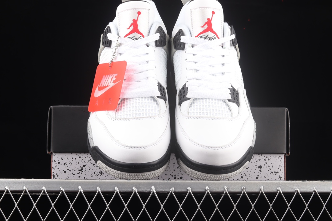 喬丹airjordan4whitecementaj4喬4白水泥高幫籃球鞋840606192