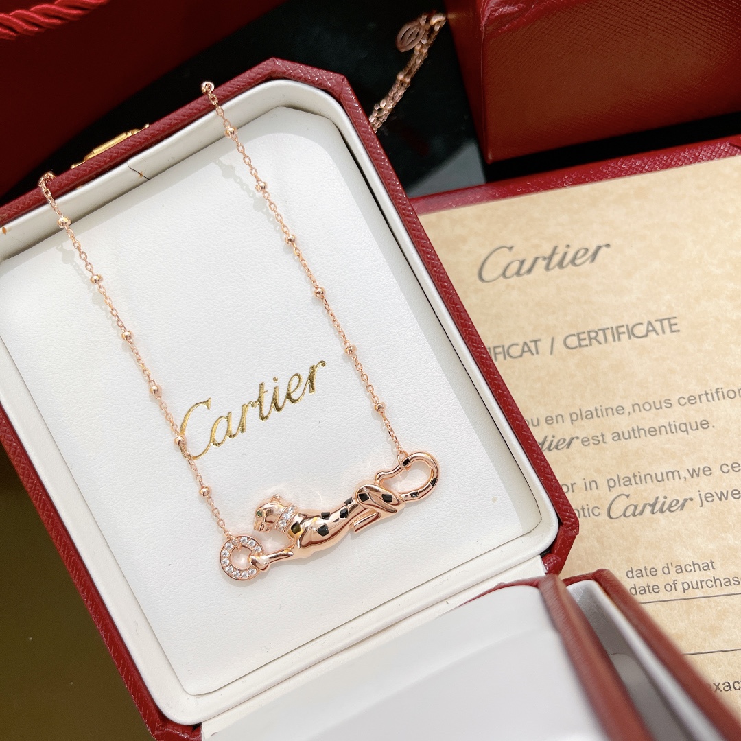 Designer 1:1 Replica
 Cartier Jewelry Necklaces & Pendants Green 925 Silver