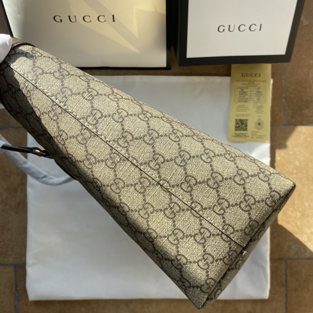 升级 古奇gucci 631685咖 GG ophidia系列购物袋托特包tote/字母包