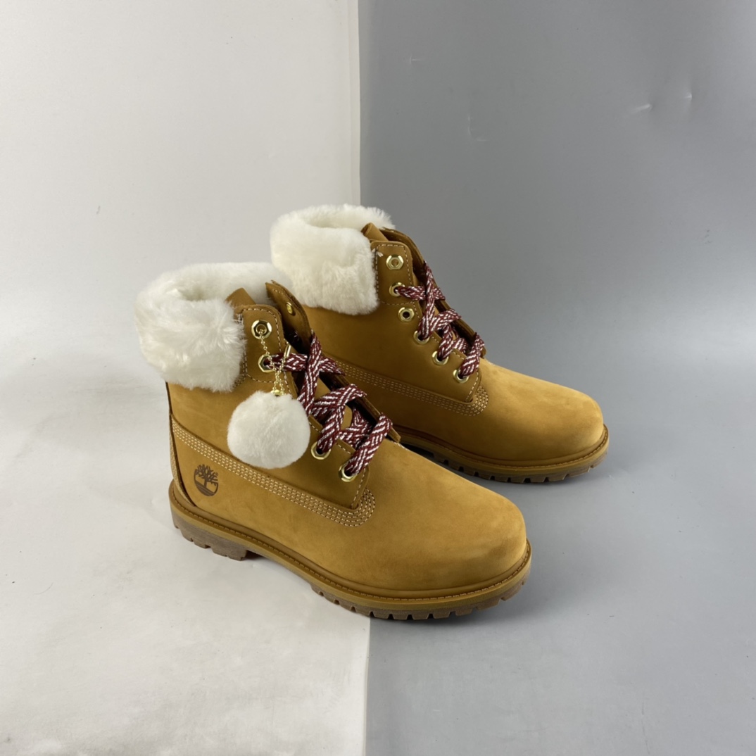 P380  Timberland 续冰淇淋少女风格热卖款再现添柏岚限量款shearling 蝴蝶毛球款