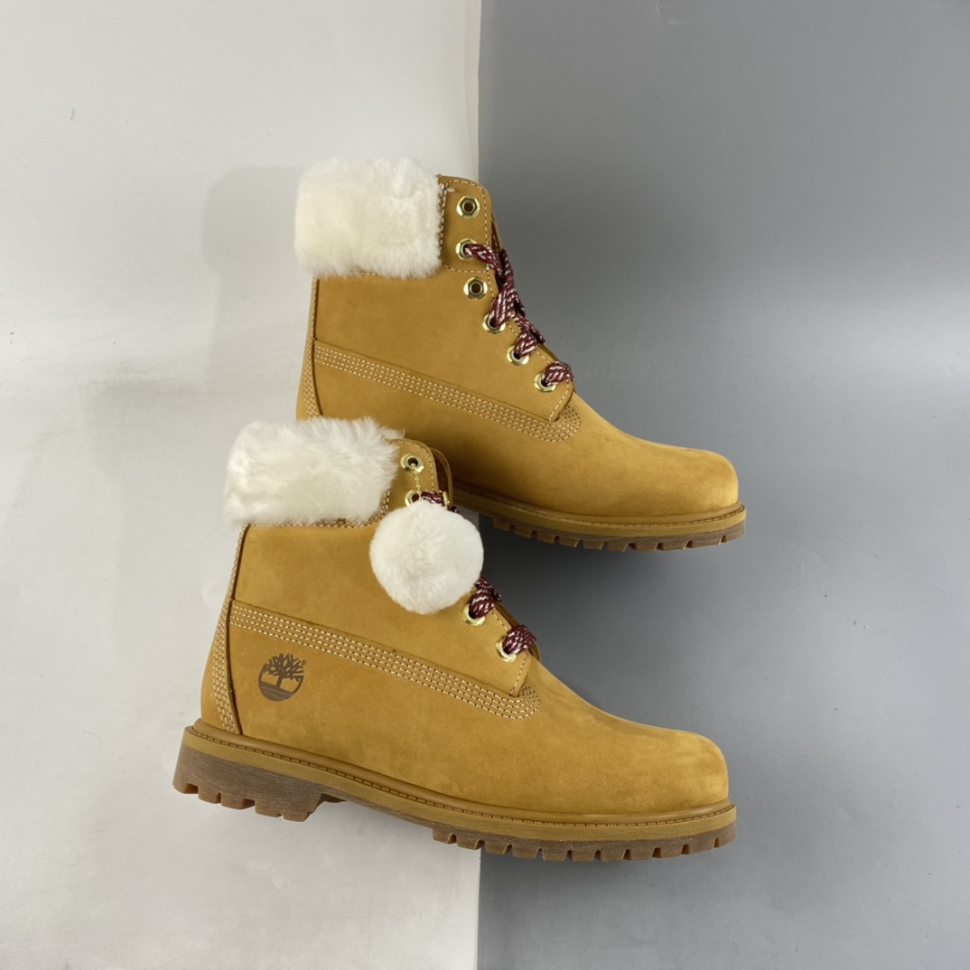 P380  Timberland 续冰淇淋少女风格热卖款再现添柏岚限量款shearling 蝴蝶毛球款