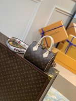 Louis Vuitton LV Speedy Fake
 Bags Handbags Apricot Color Damier Ebene Canvas Fall/Winter Collection Fashion M45957