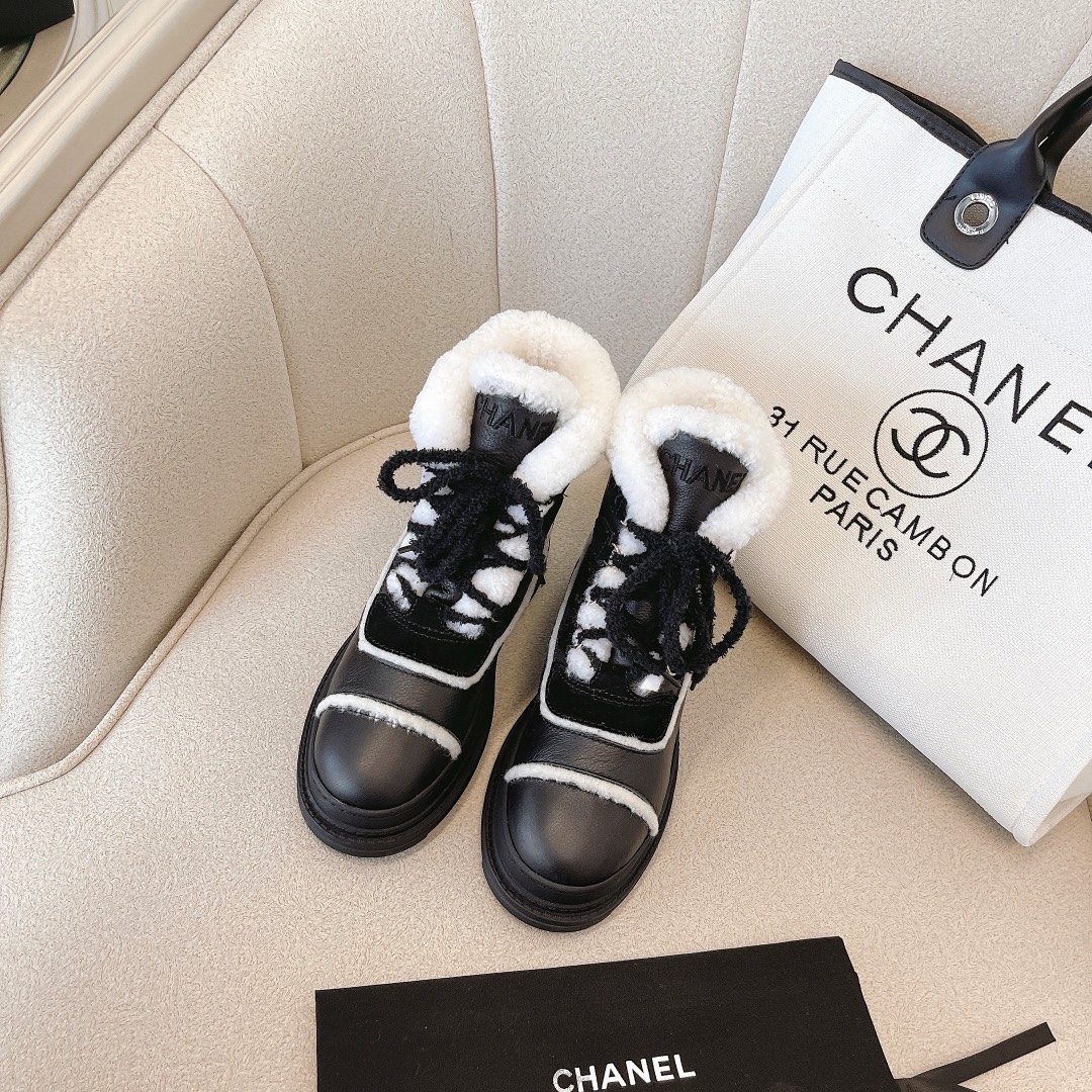 CHANEL 가을/겨울 여성 부츠 슬립온 스트레이트 부츠 라이더 부츠 이탈리아산 천연가죽 아웃솔