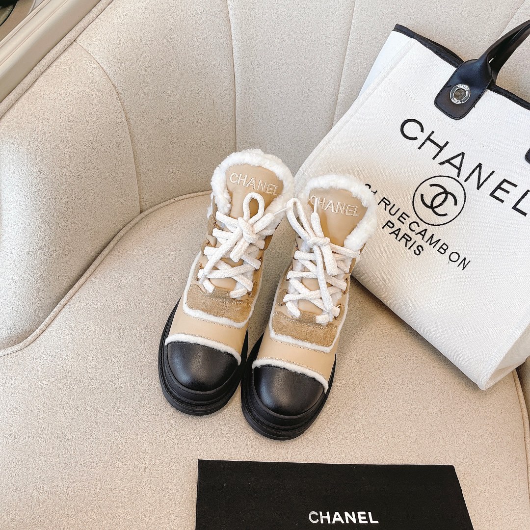 CHANEL 가을/겨울 여성 부츠 슬립온 스트레이트 부츠 라이더 부츠 이탈리아산 천연가죽 아웃솔