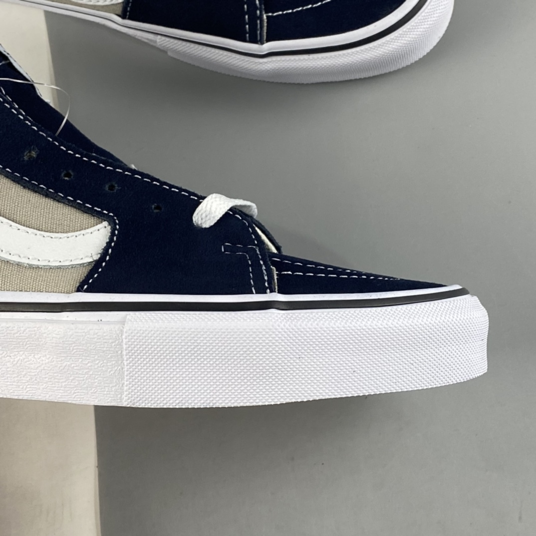 P160  Vans SK8-Mid Pro 范斯官方浅灰色藏蓝拼
