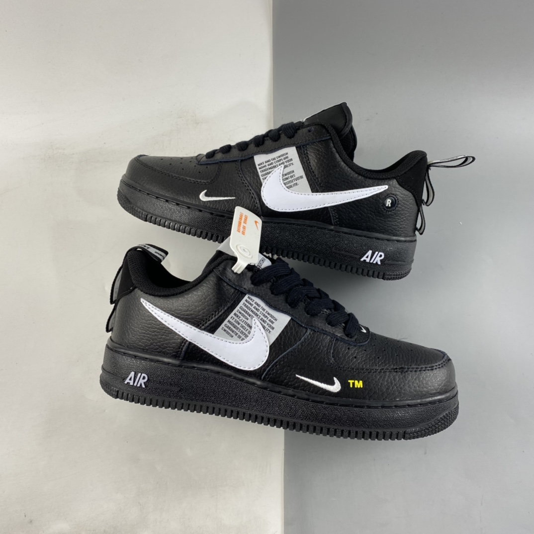 P130  NIKE Air Force 1 Low 黑白简版OW字母 AJ7747-001