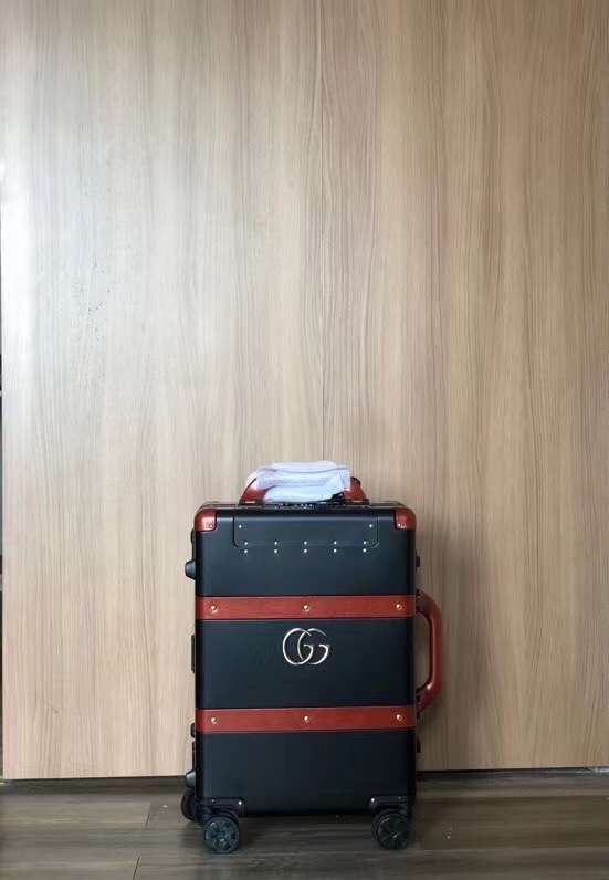 Luxury Gucci Aluminium Suitcase with Secure Lockers and Copper Details