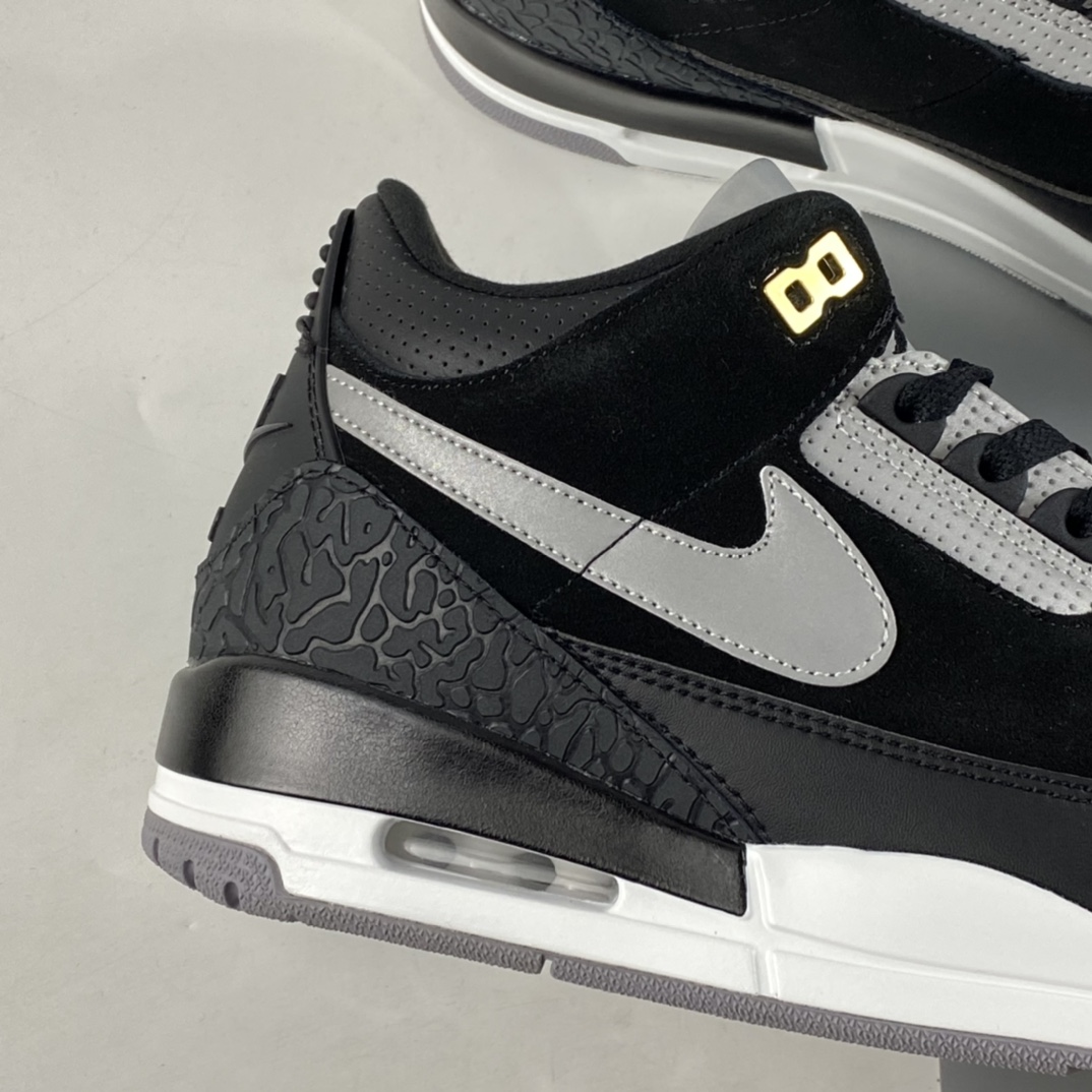 P240 Air Jordan 3 Tinker 黑水泥 3M黑白手稿 CK4348-007