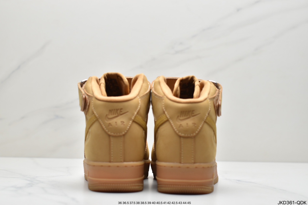 160 NIKE Air Force 1 ’07 Mid”Wheat/Flax”空军一号经典中帮百搭休闲运动板鞋DJ9158-200