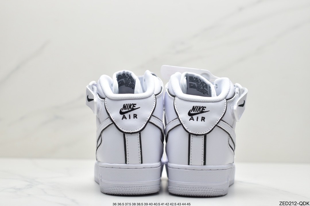 260 耐克NIke Air Force 1 ’07 Mid白炫彩“夜魔侠”空军一号中帮运动休闲板鞋 368732-810