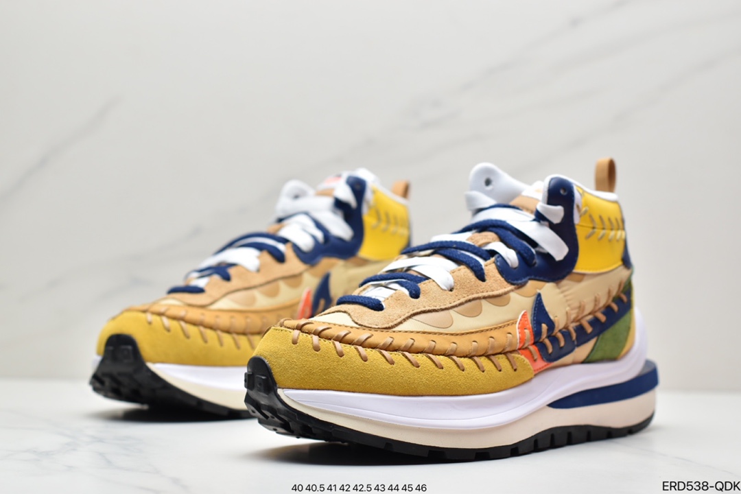 440 Jean Paul Gaultier x sacai x NIKE VaporWaffle ”Multi-Color” 三方联名合作款经典华夫缝合中帮跑鞋 DH9186-001 5 41 42 42.5 43 44 44.5 45 46 ID：ERD538-QDK