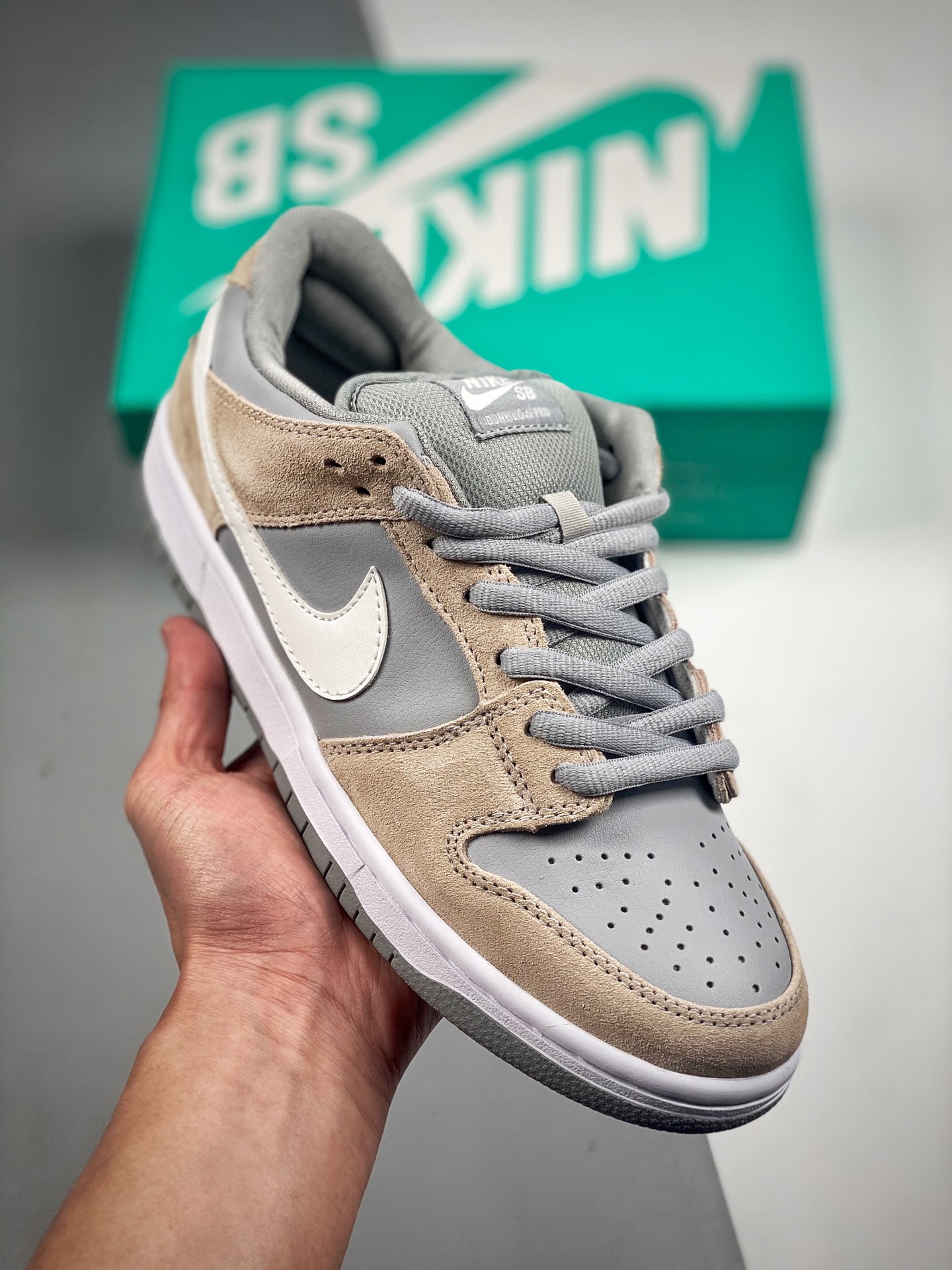 NK Dunk LOW Pro Zorro Ártico gris blanco material original de capa superior, molde exclusivo procesado por destilación,…