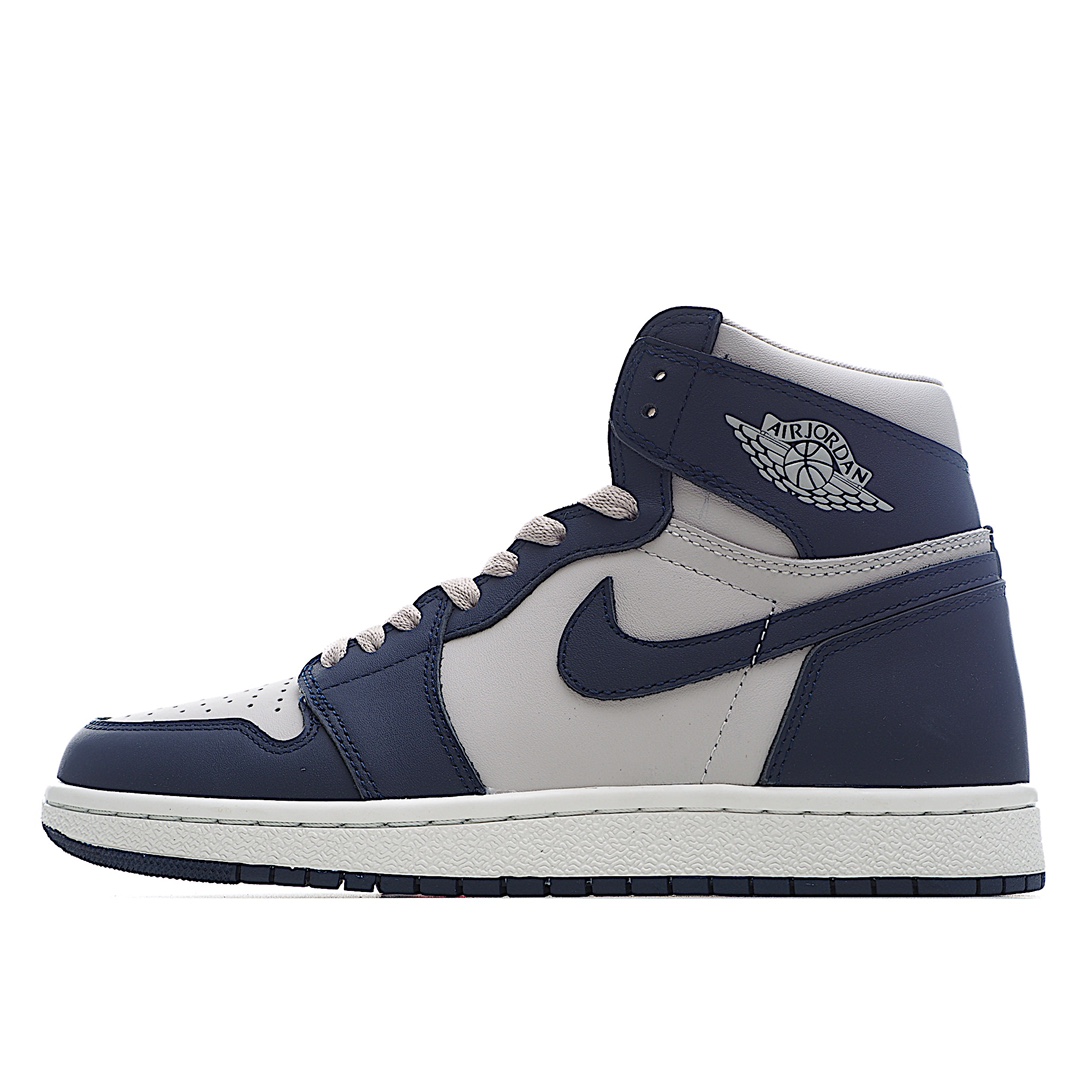 I5 Air Jordan 1 High 85 “Georgetown” AJ1 乔1乔治城 高帮篮球鞋 BQ4422- K0 最具 用料绝不含糊 鞋子质感 整体鞋型 漏斗收腰 底线拉帮 LOGO立体程度 冲孔效果等超呼所想