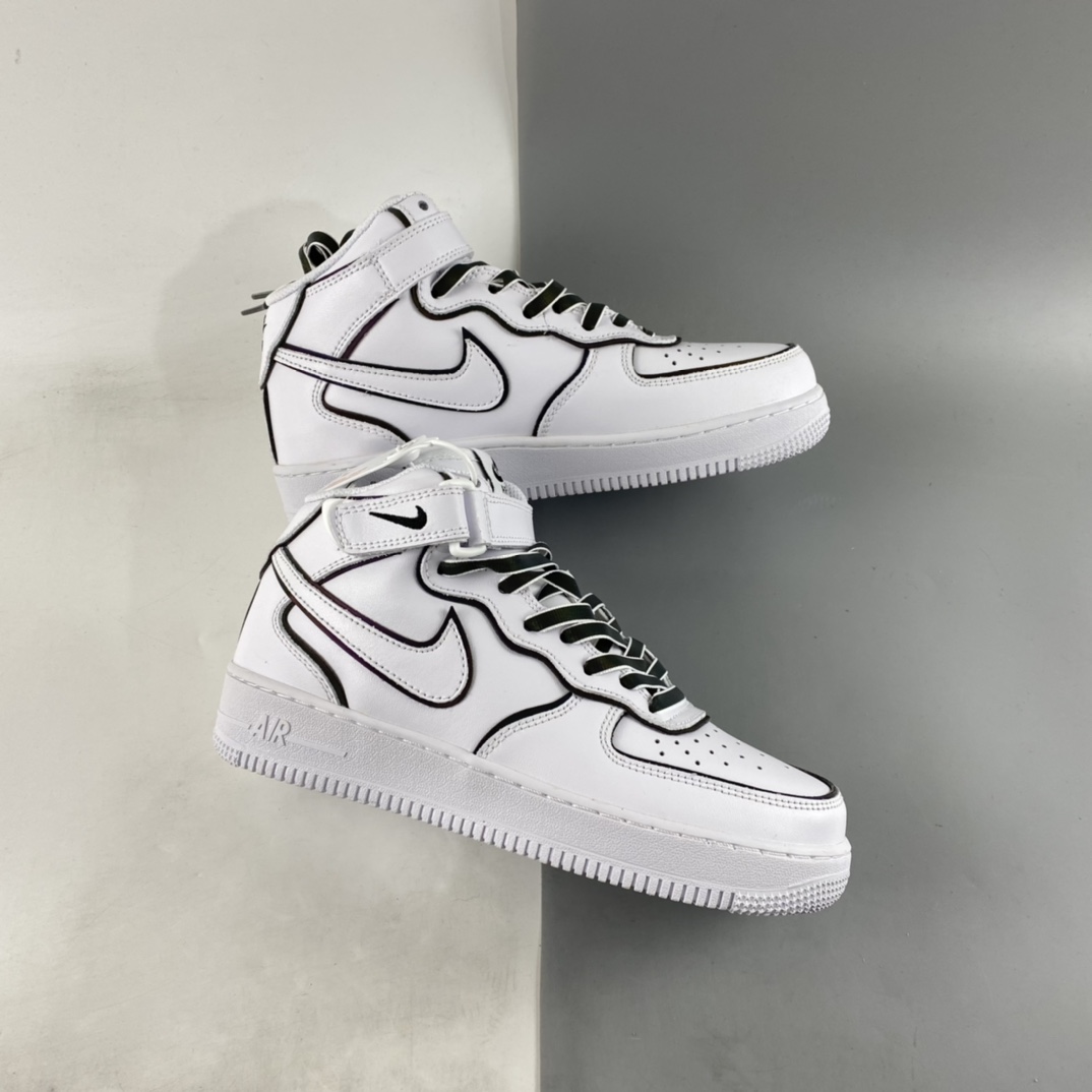 P260  NIKE Air Force 1’07 Mid 镭射白3M反光中帮休闲运动板鞋 368742-810