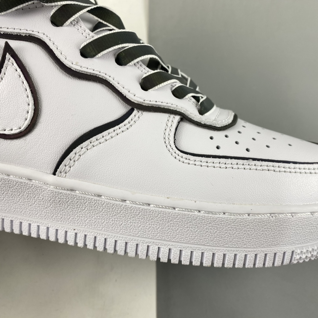 P260  NIKE Air Force 1’07 Mid 镭射白3M反光中帮休闲运动板鞋 368742-810